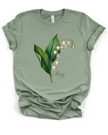 May Birth Flower Tee – Lily of the Valley