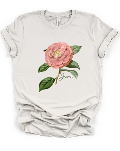 June Birth Flower Tee – Rose | Love & Devotion