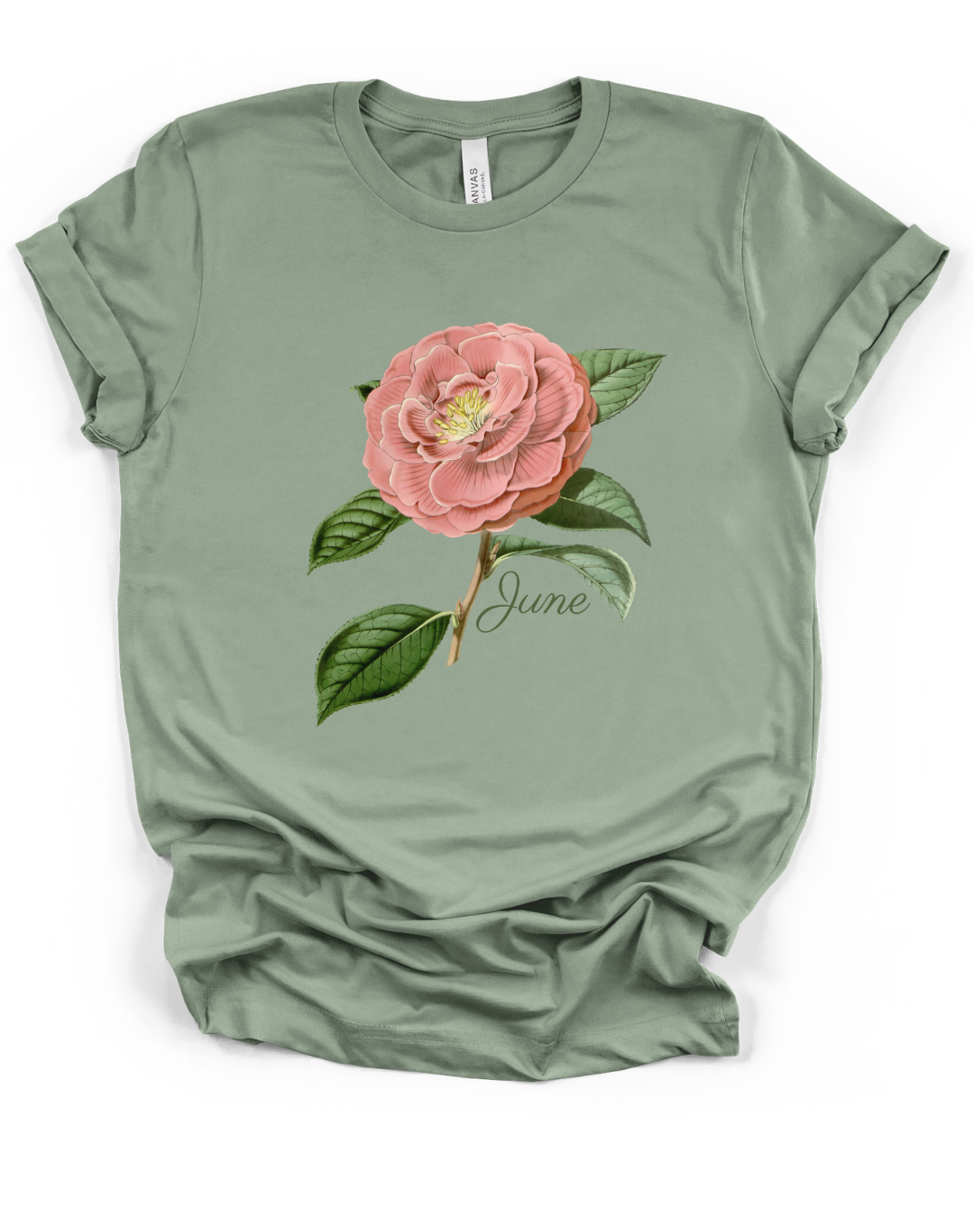 June Birth Flower Tee – Rose | Love & Devotion