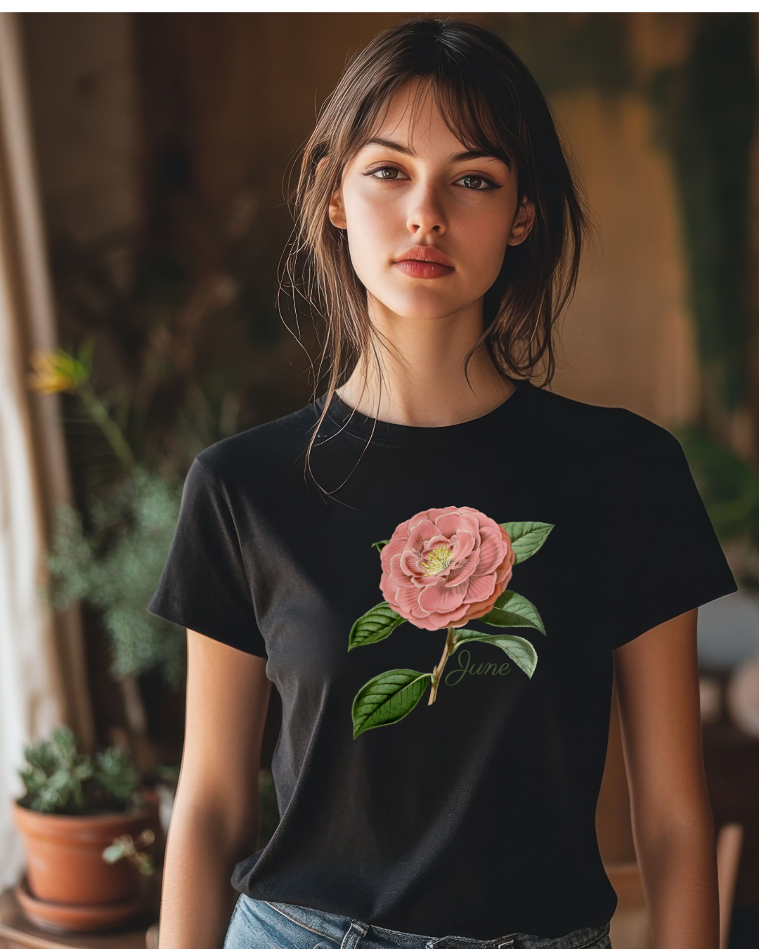June Birth Flower Tee – Rose | Love & Devotion
