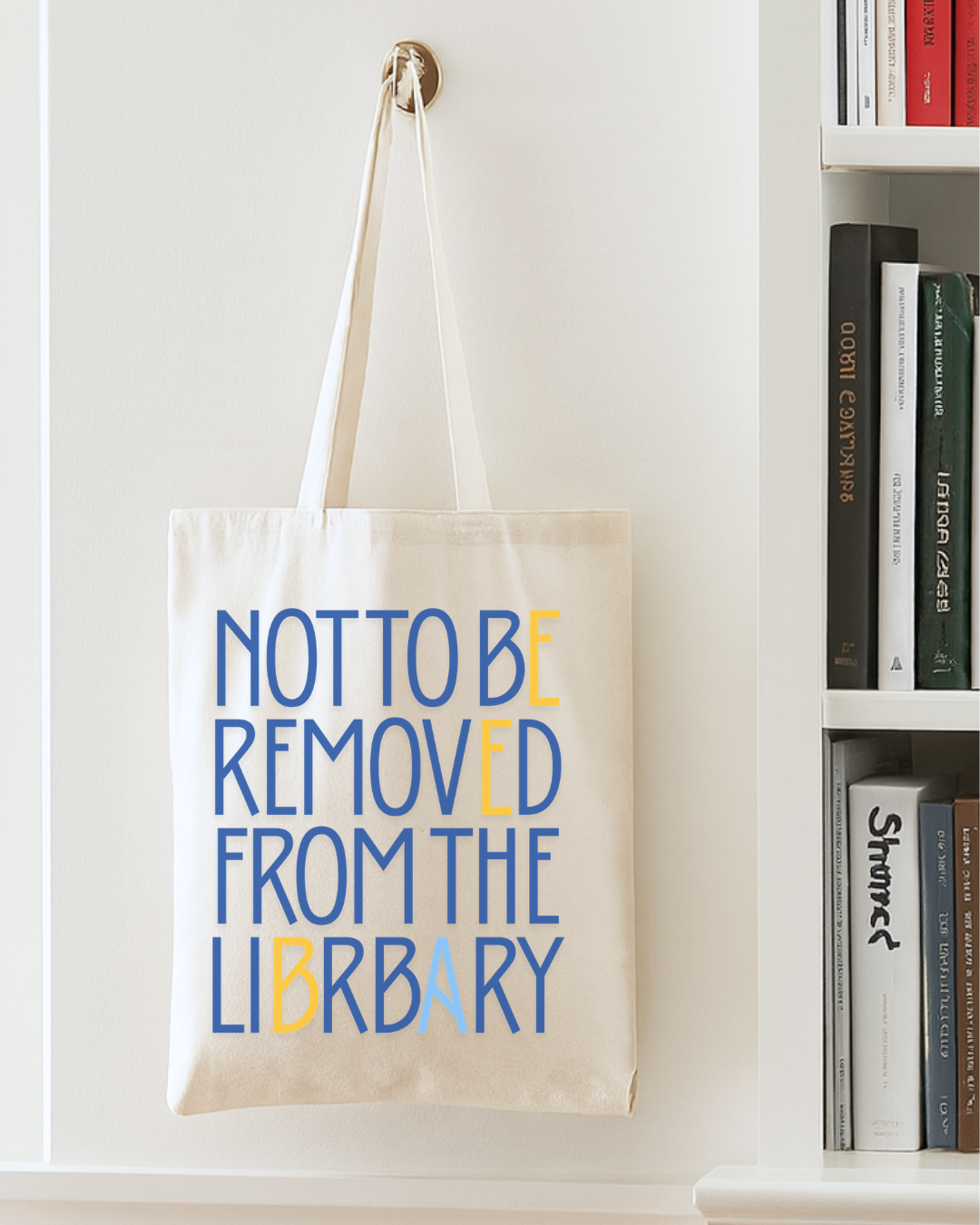 Canvas Book Lover Tote Bag