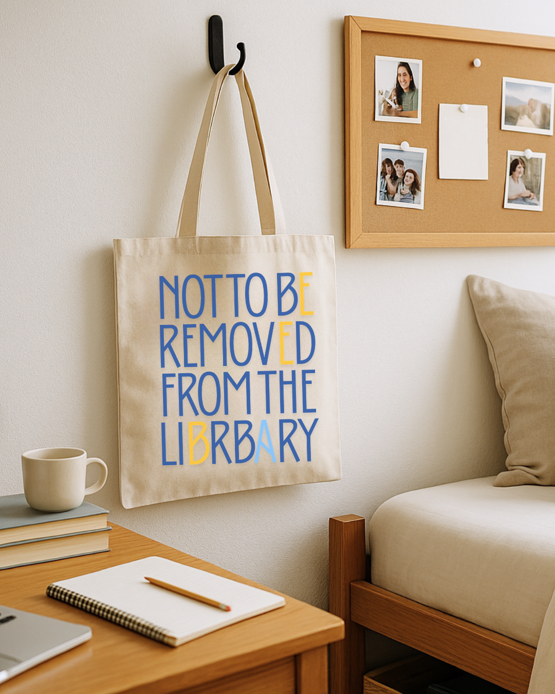 Canvas Book Lover Tote Bag