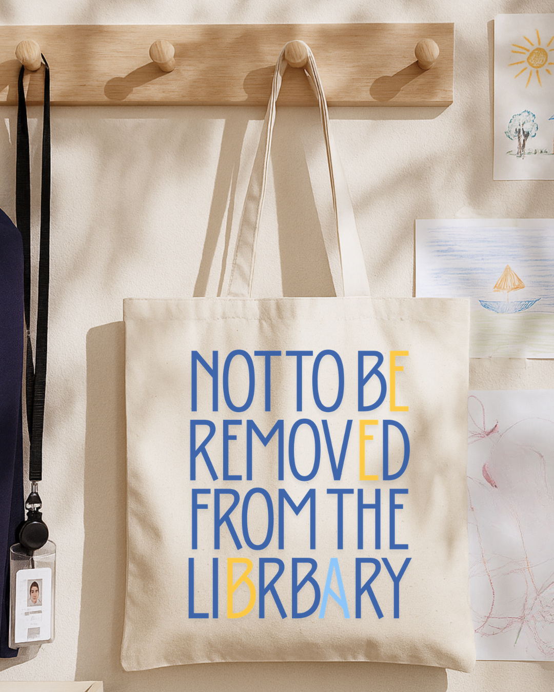 Canvas Book Lover Tote Bag