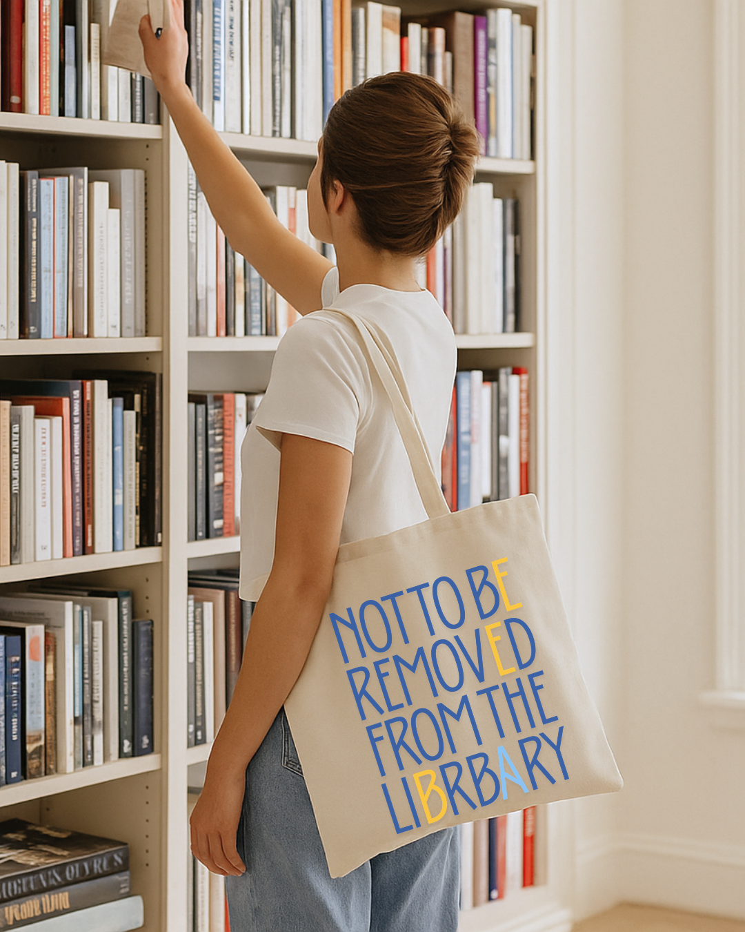 Canvas Book Lover Tote Bag
