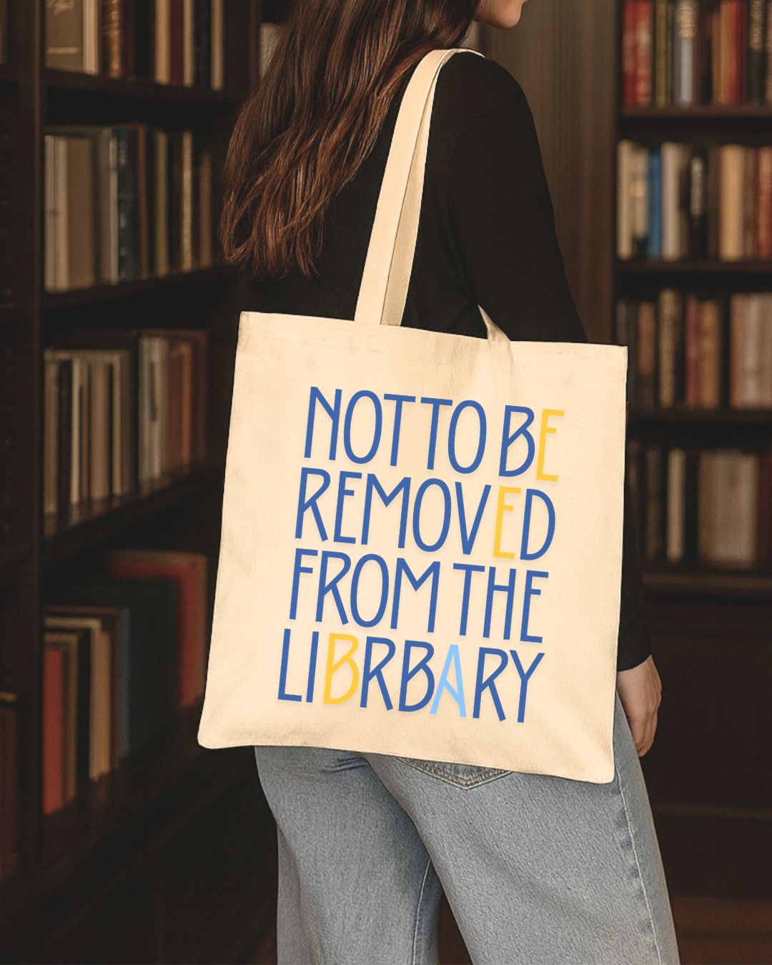 Canvas Book Lover Tote Bag