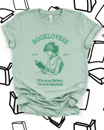 Book Lovers “I’ll Be in My Library” Graphic T-Shirt
