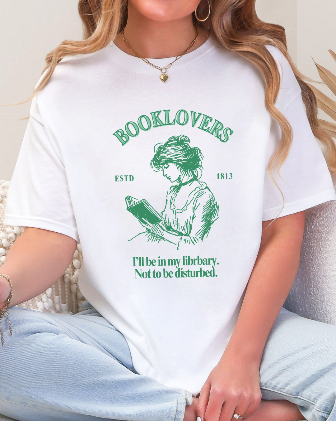 Book Lovers “I’ll Be in My Library” Graphic T-Shirt