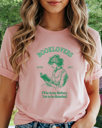 Book Lovers “I’ll Be in My Library” Graphic T-Shirt
