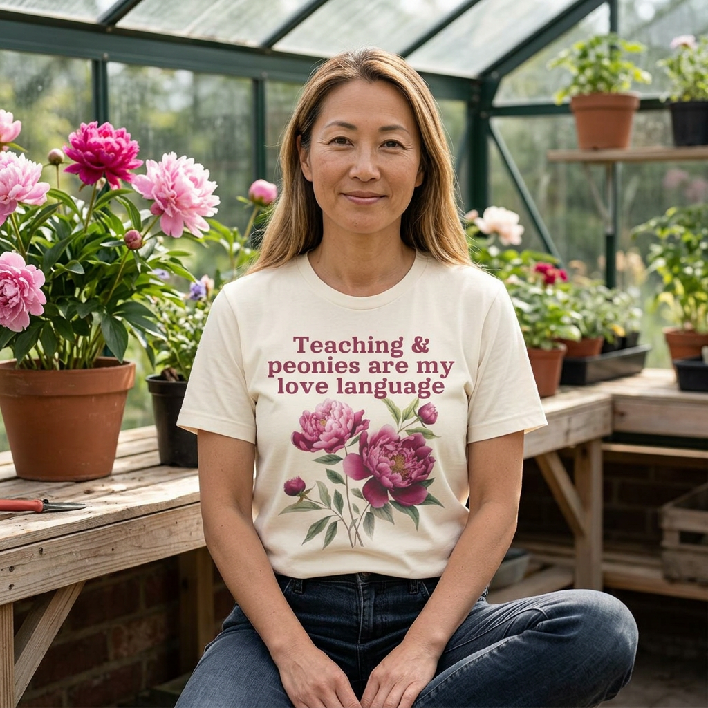 Teaching & Peonies Are My Love Language - Peony Gardener Tee