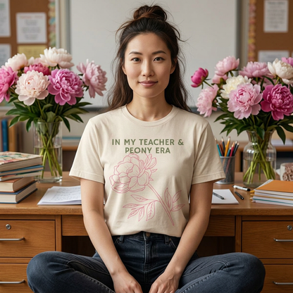 In My Teacher & Peony Era - Teacher & Peony Floral Shirt