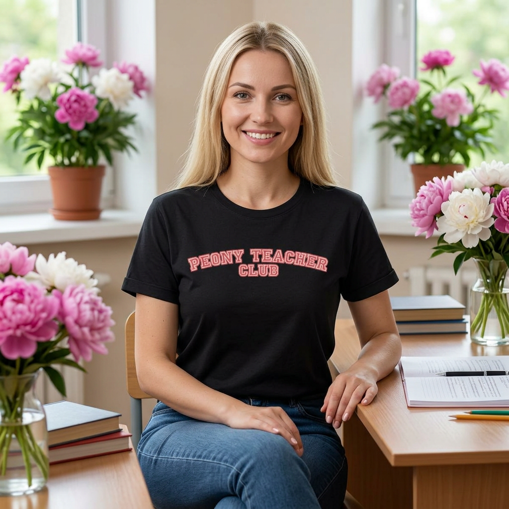 Peony Teacher Club T-Shirt