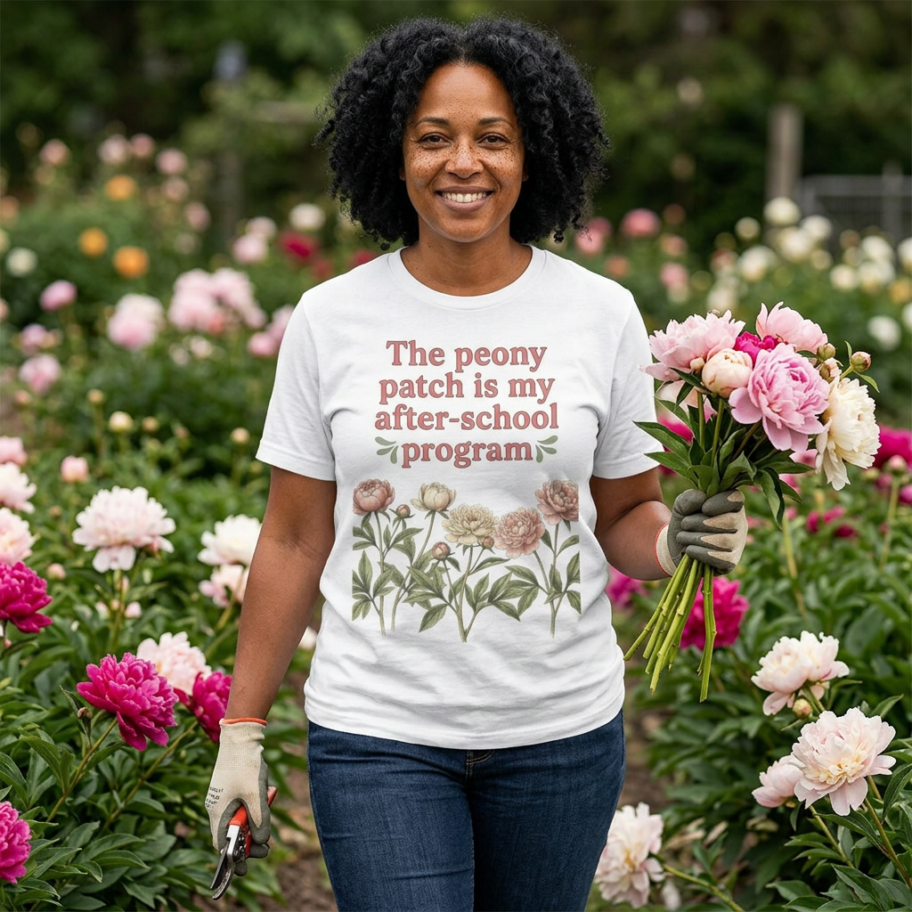 Peony Patch Is My After-School Program - Teacher Peony Gardner Tee
