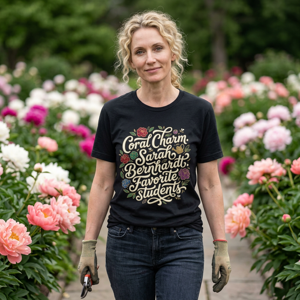 Coral Charm Sarah Bernhardt Favorite Students Tee