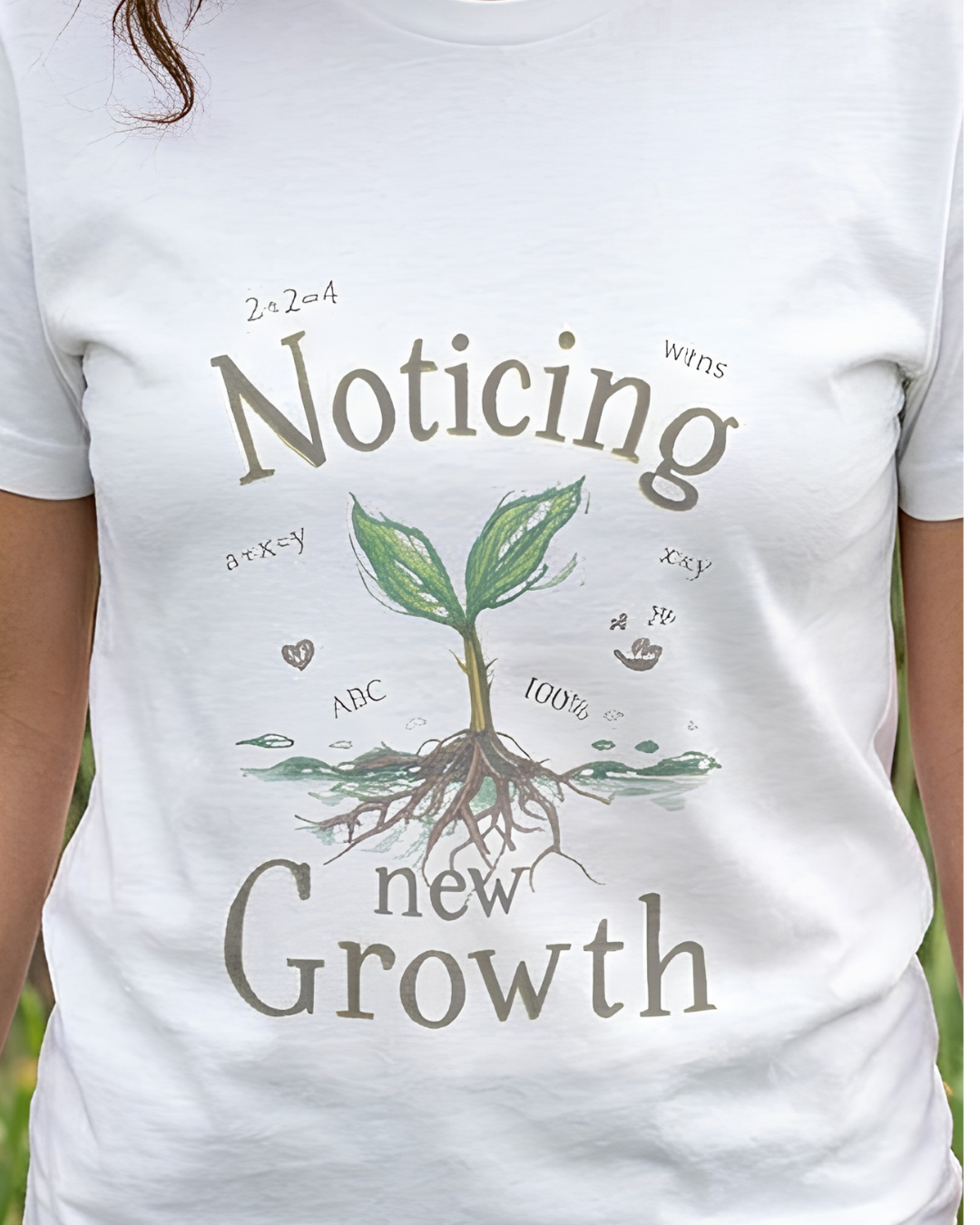 Noticing New Growth Tee — Inspirational Plant Seedling Shirt