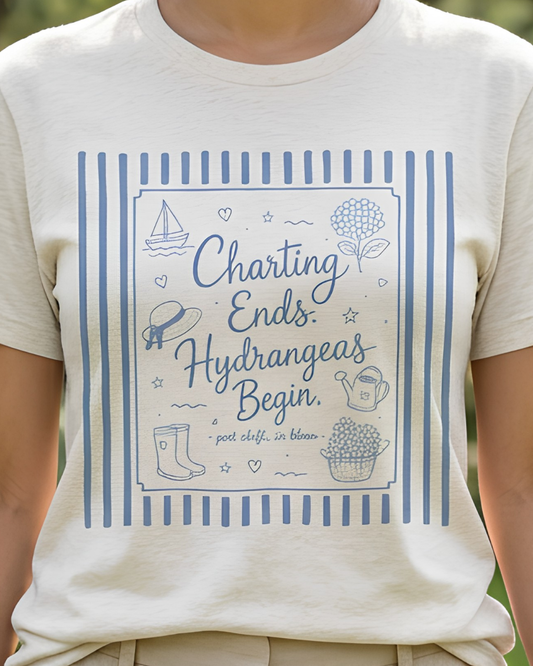 Charting Ends, Hydrangeas Begin
