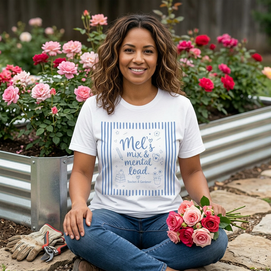 Mel’s Mix & Mental Load Tee — Funny Mom Mental Load Shirt