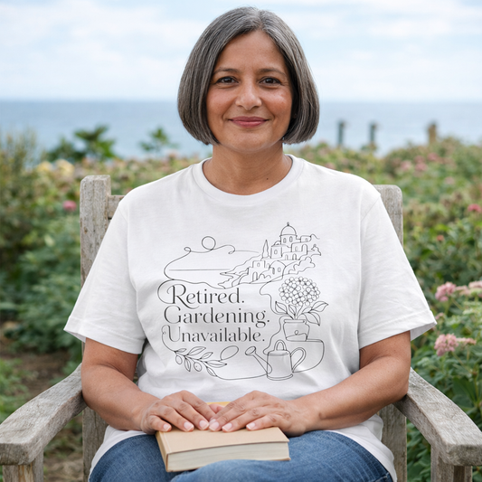 Retired. Gardening. Unavailable