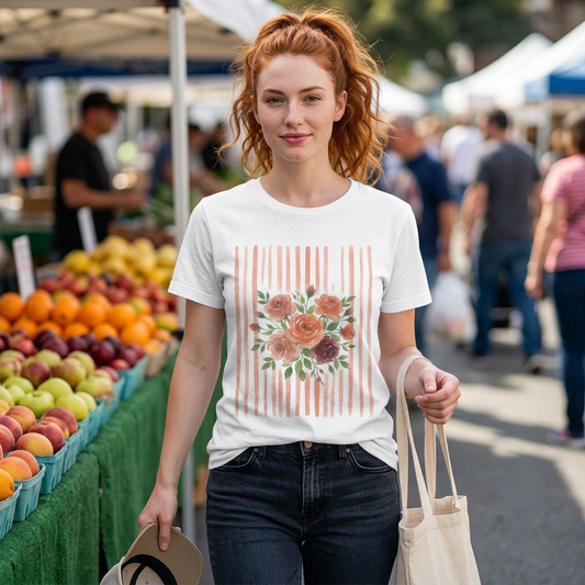 Rose Stripe Tee