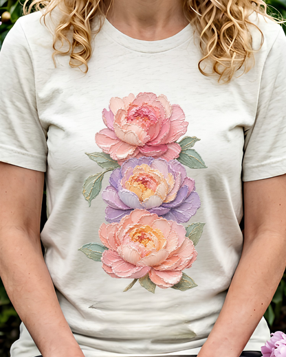 Impasto Style Peony