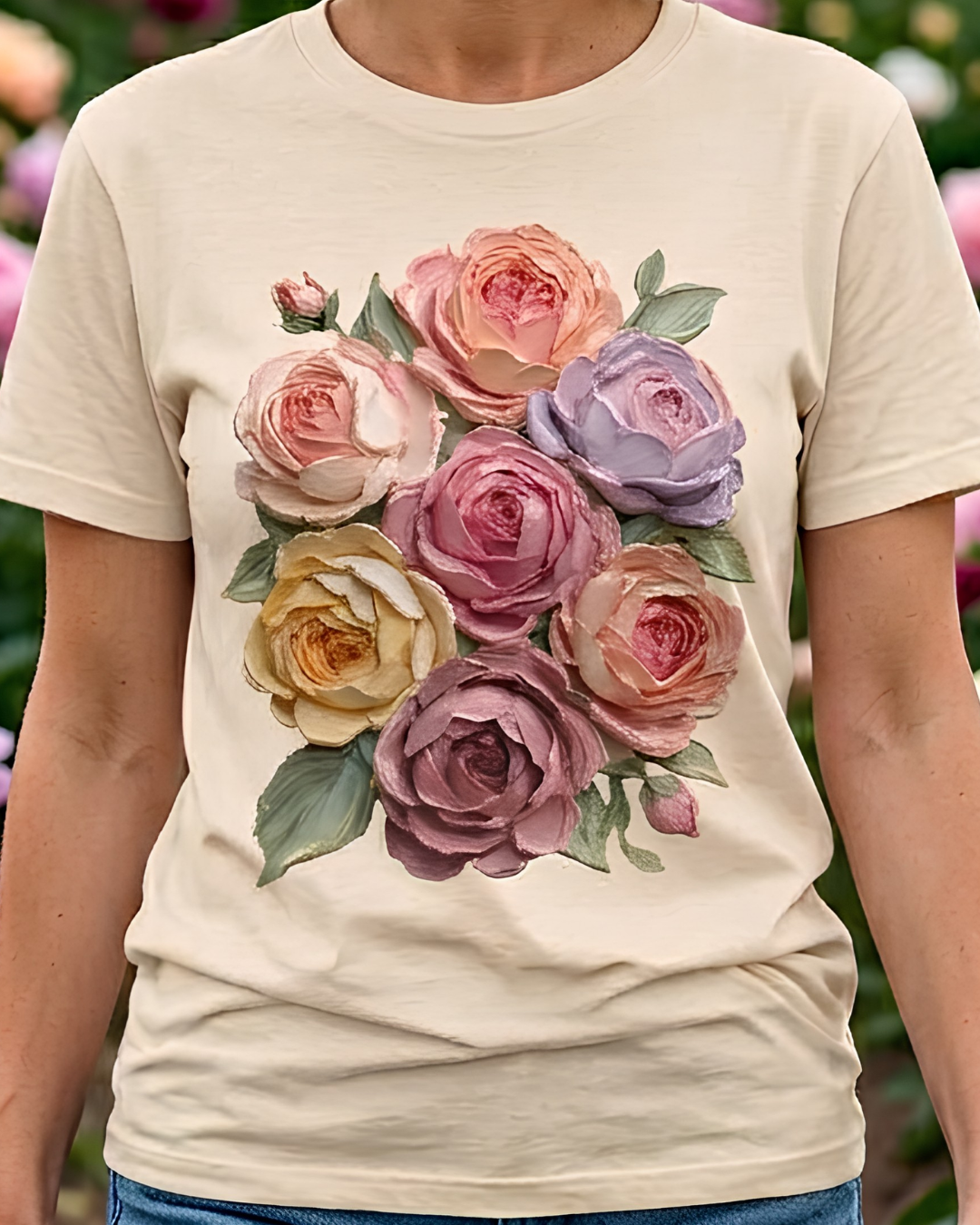 Impasto Rose Bouquet