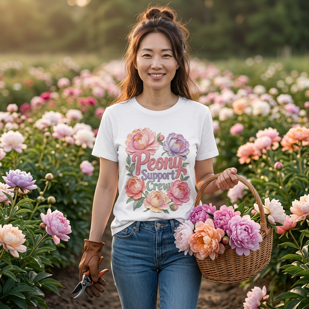 Peony Support Crew Tee
