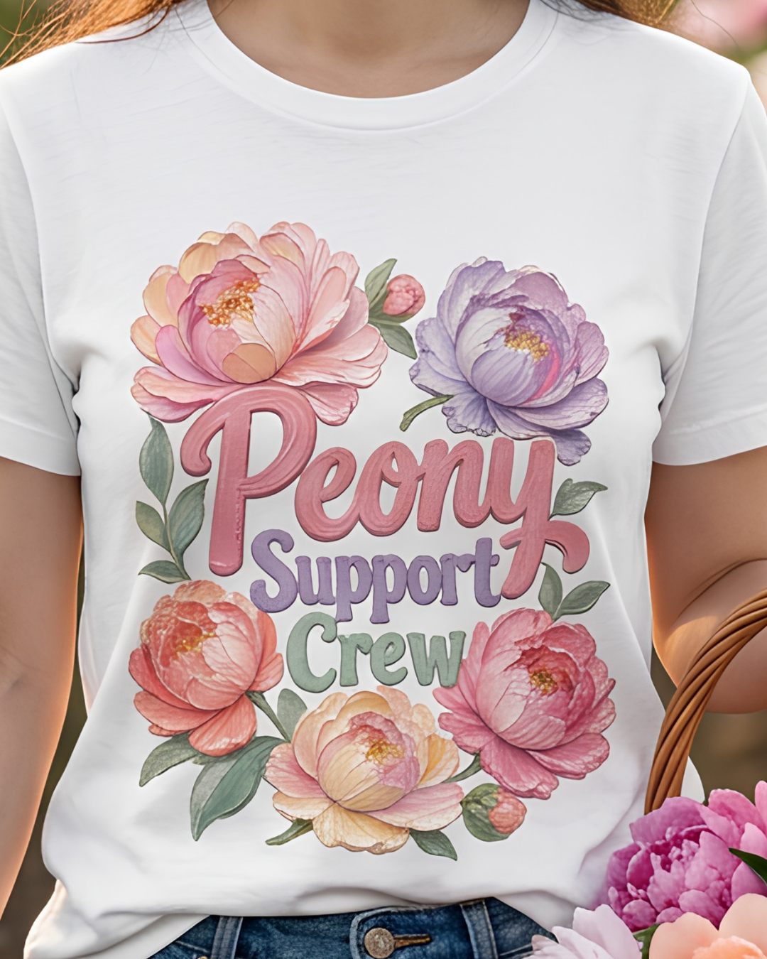 Peony Support Crew Tee