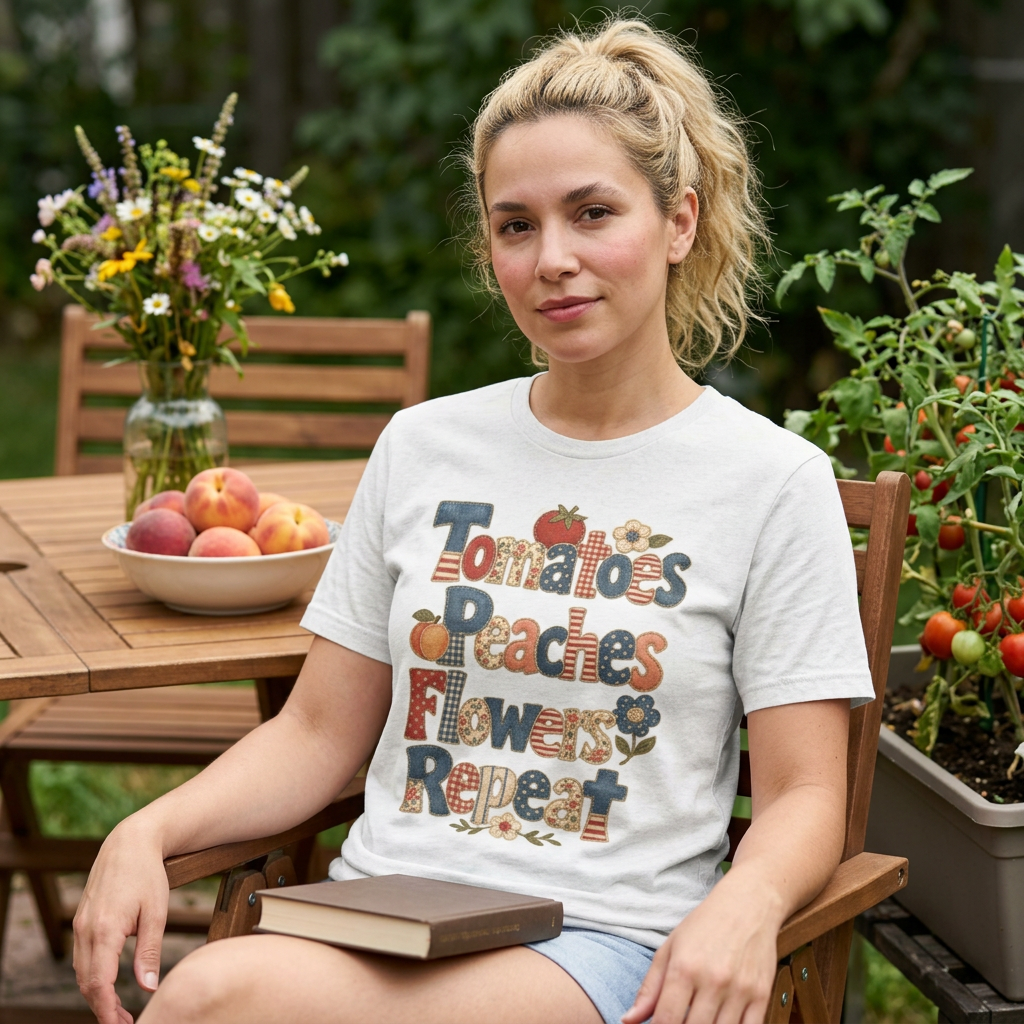 Tomatoes Peaches Flowers Repeat