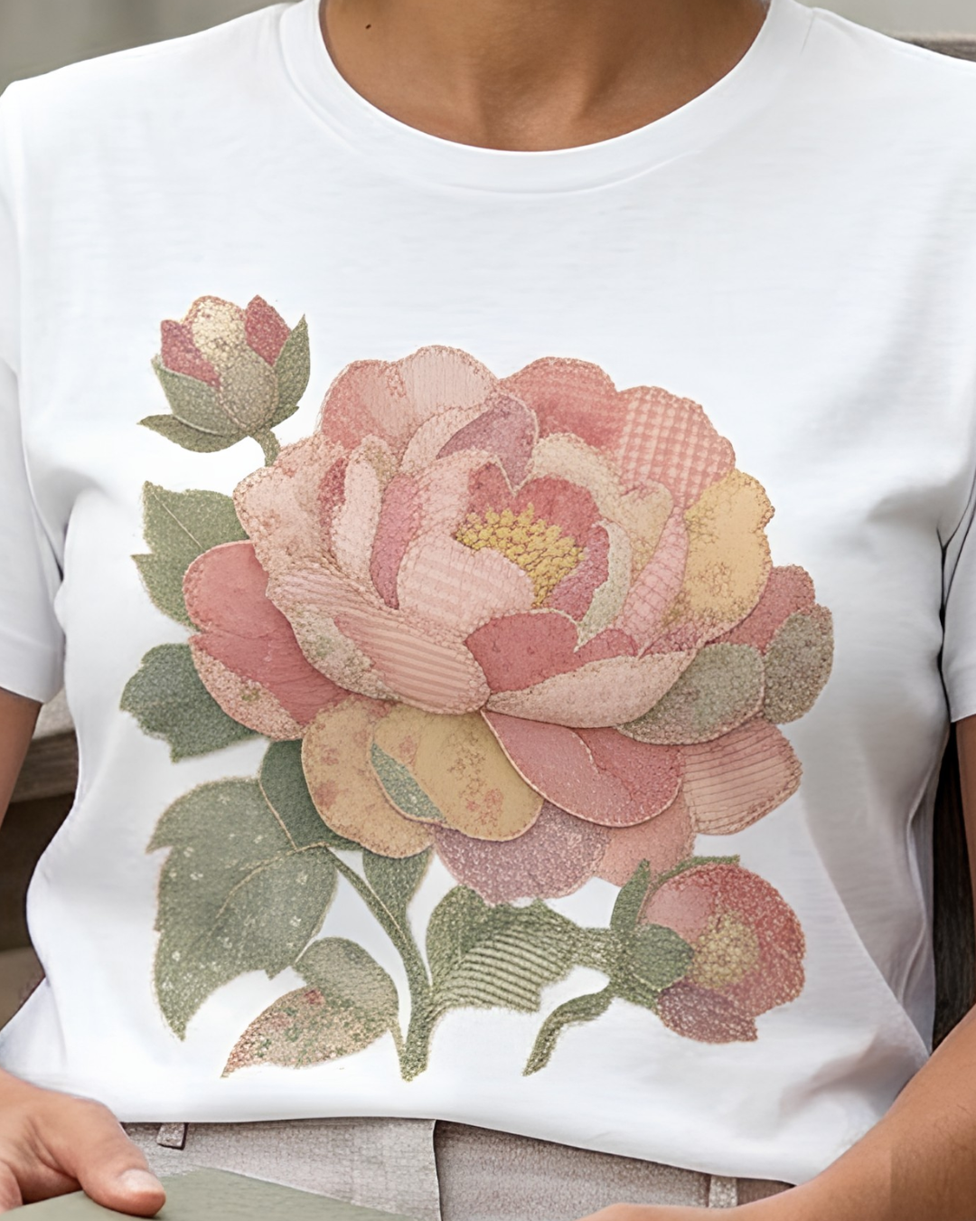 Patchwork Style Peony