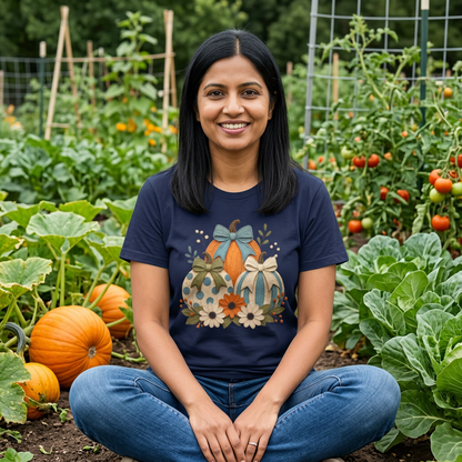 Autumn Pumpkins & Bows Tee