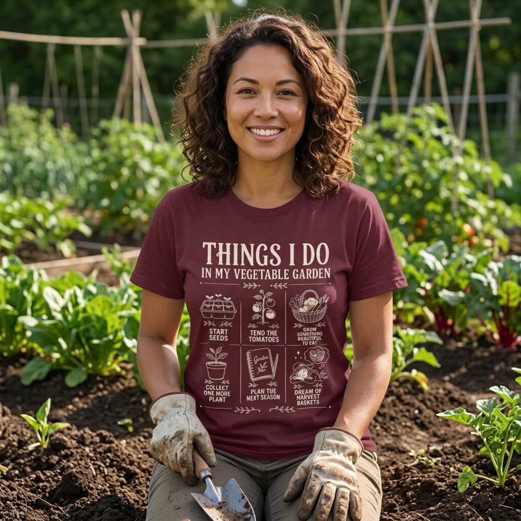Things I Do in My Vegetable Garden Tee