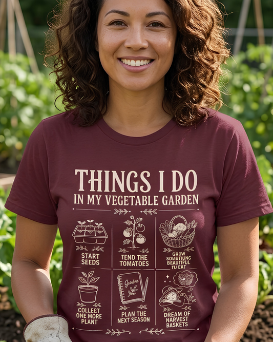 Things I Do in My Vegetable Garden Tee