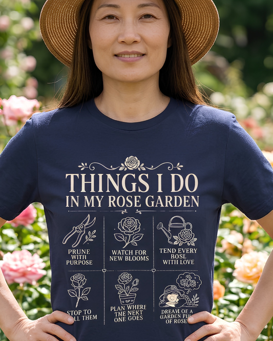 Things I Do in My Rose Garden Tee