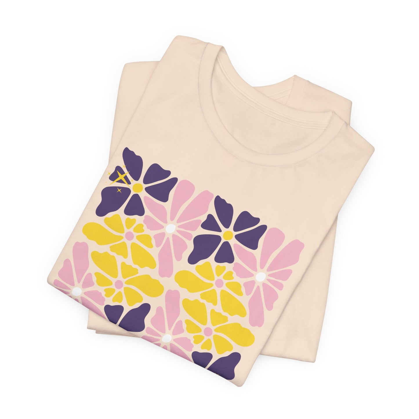Retro Pastel Floral Shirt for Plant Lovers - Floral Garden Power