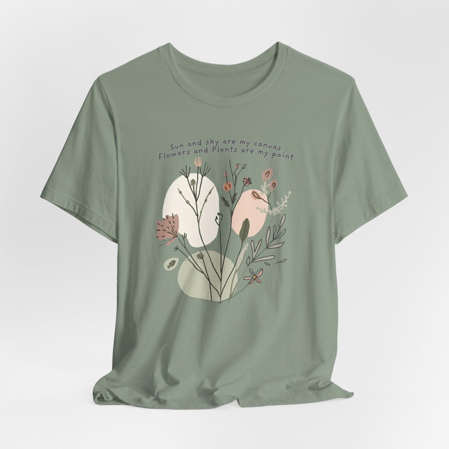 Sun and Sky Are My Canvas — Botanical Graphic T-Shirt
