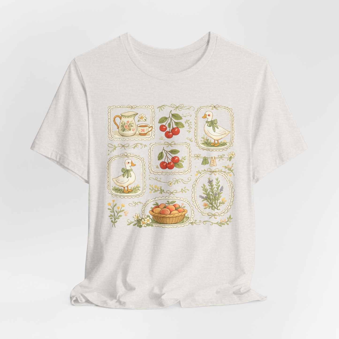 Cottage Garden Goose & Cherry Vintage Tee
