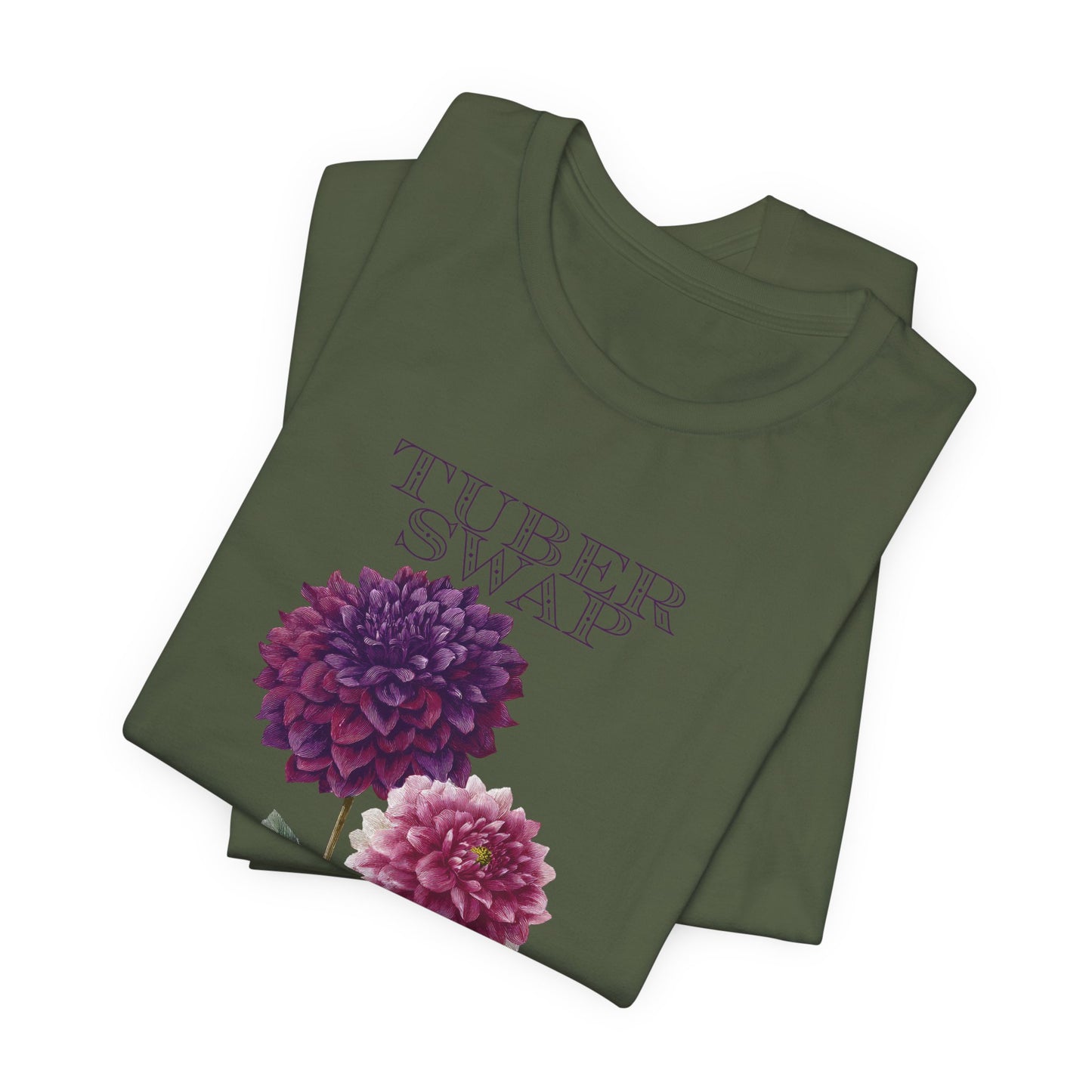 Floral Dahlia Tuber Swap — Vintage Botanical Graphic T-Shirt