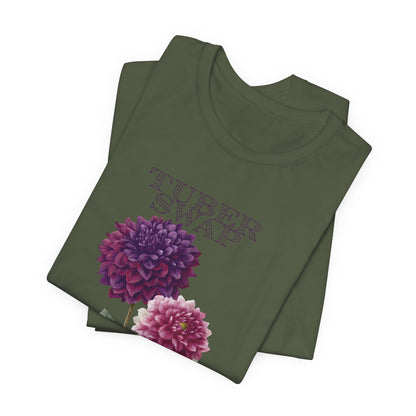 Floral Dahlia Tuber Swap — Vintage Botanical Graphic T-Shirt