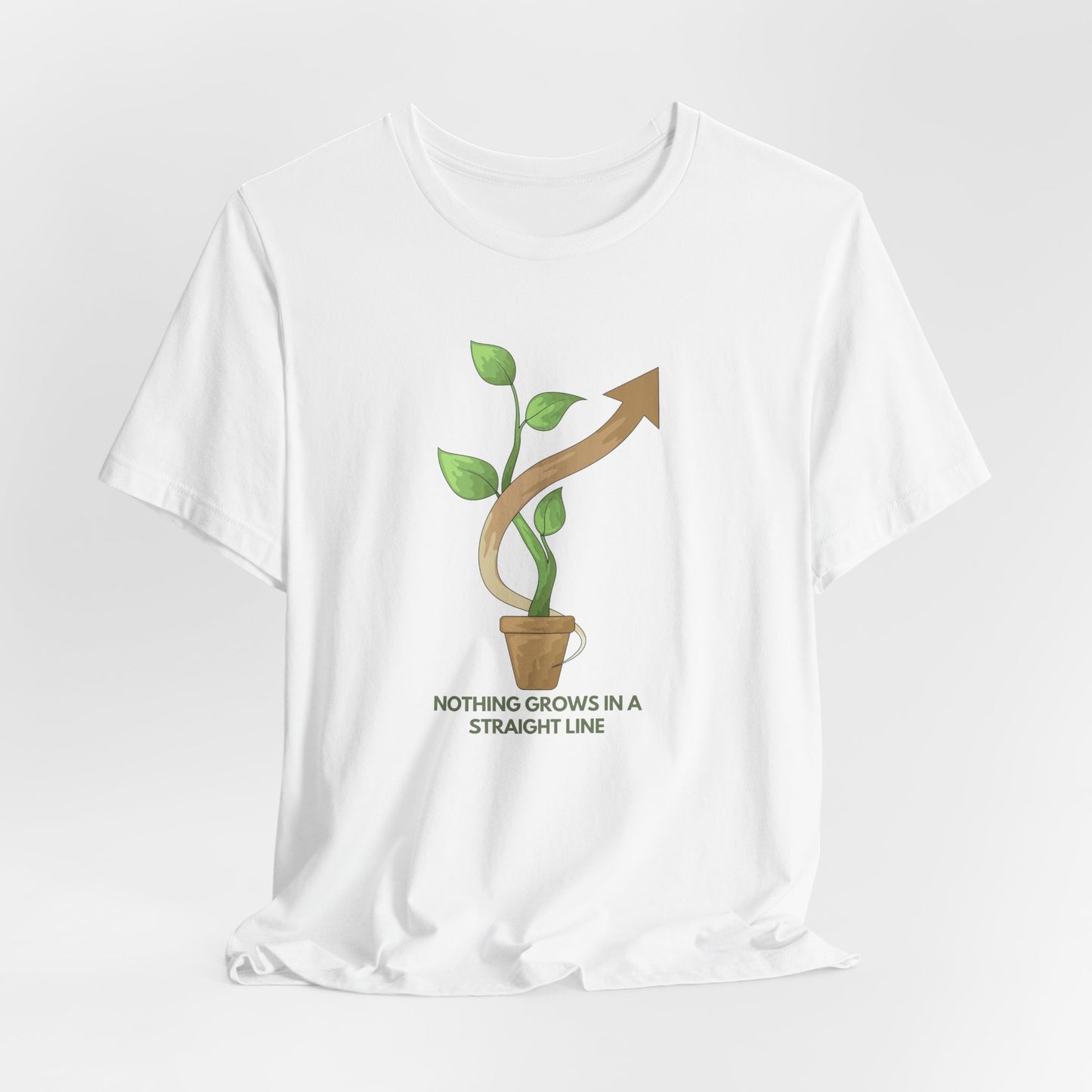Nothing Grows in a Straight Line – Gardener's Unisex Tee