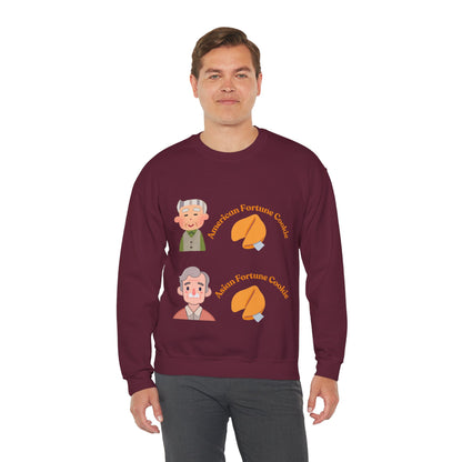 American vs Asian Fortune Cookie Crewneck – Funny Cozy Sweatshirt