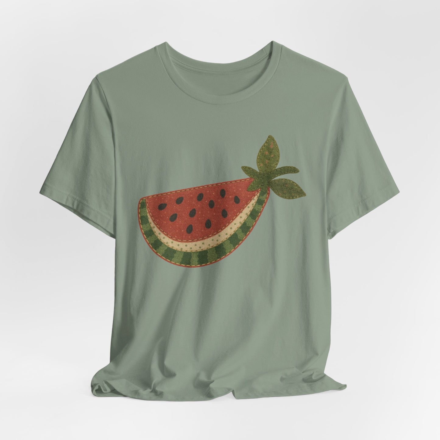 Watermelon Slice Faux Patchwork Tee