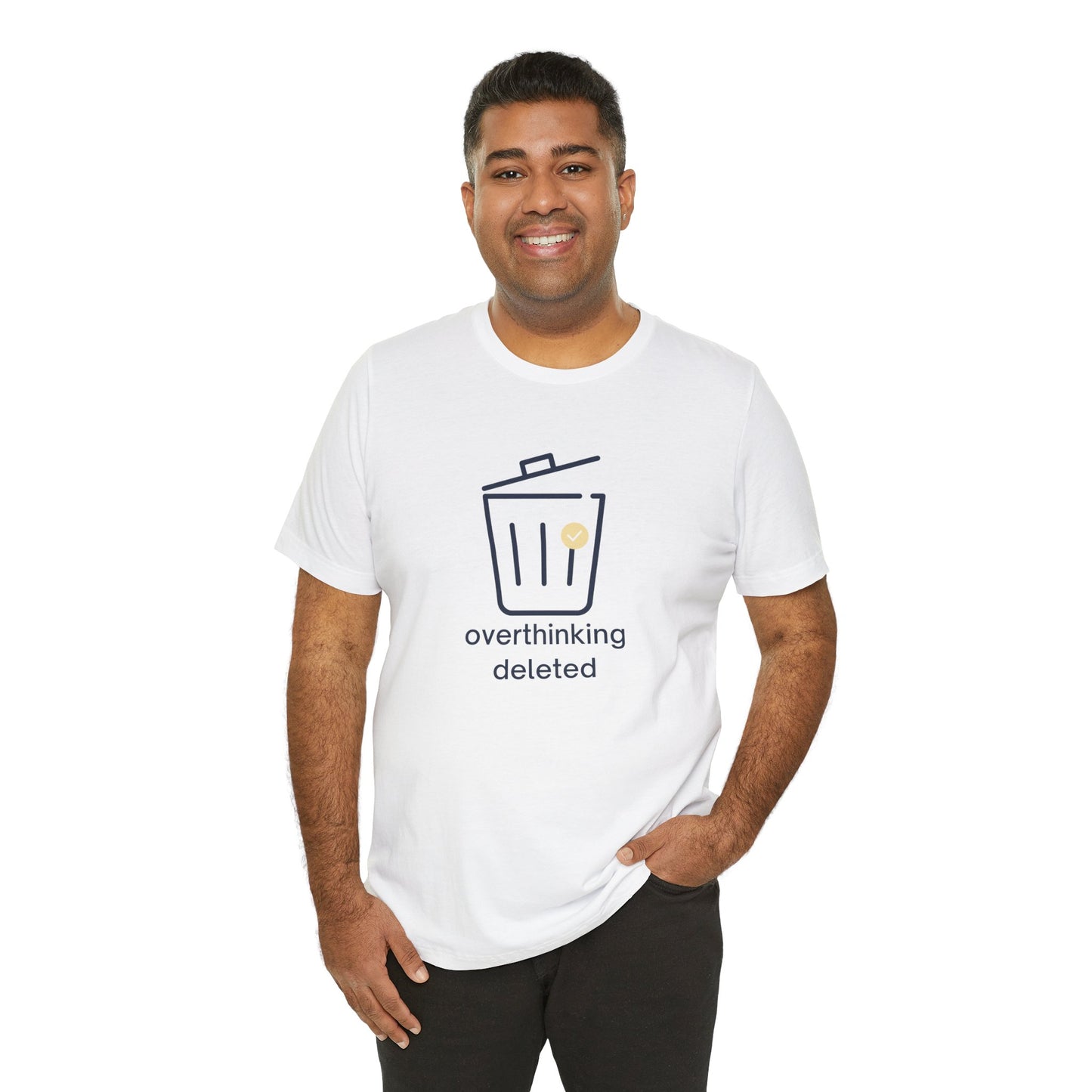 Overthinking Deleted Shirt – Minimalist Mental Health Humor Tee