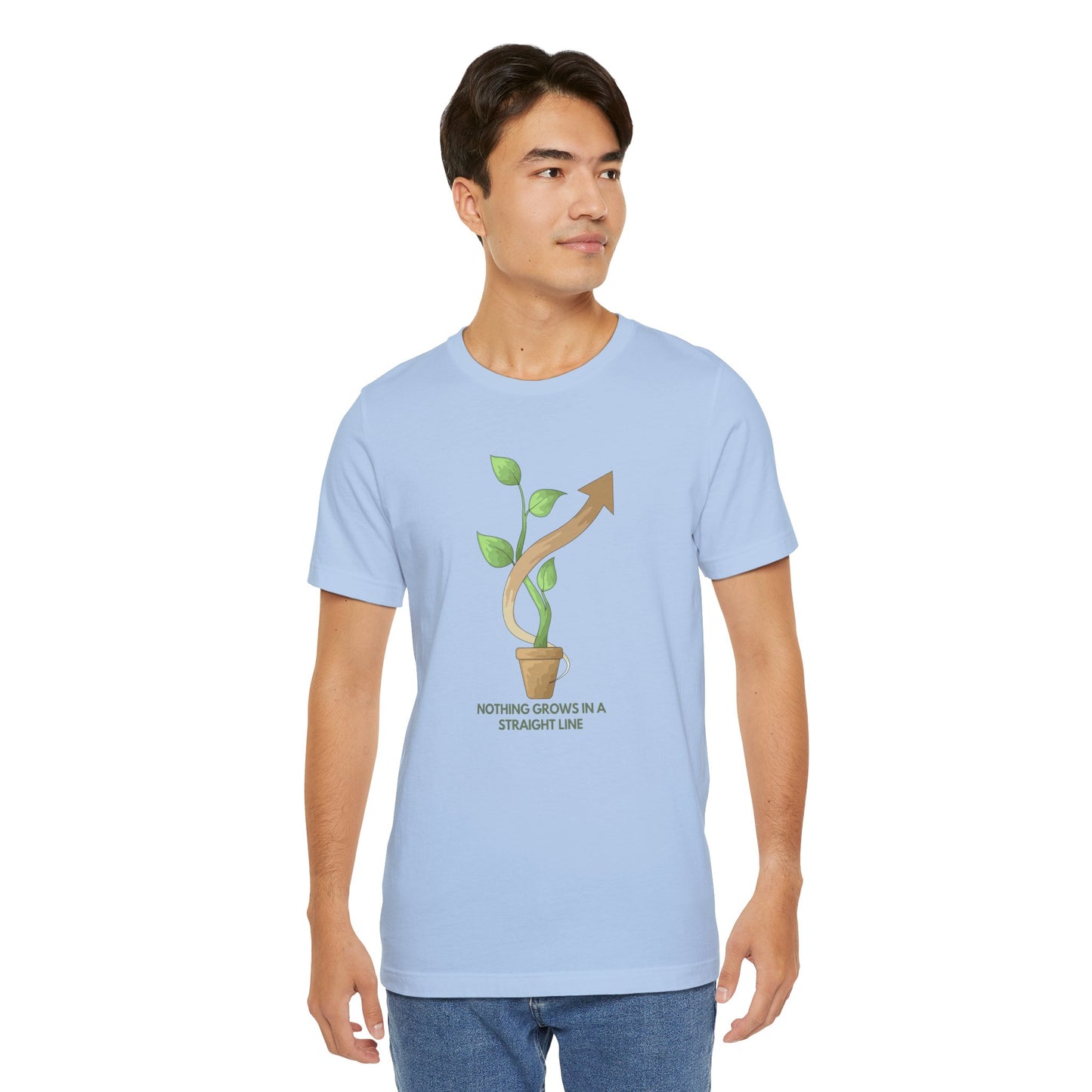 Nothing Grows in a Straight Line – Gardener's Unisex Tee