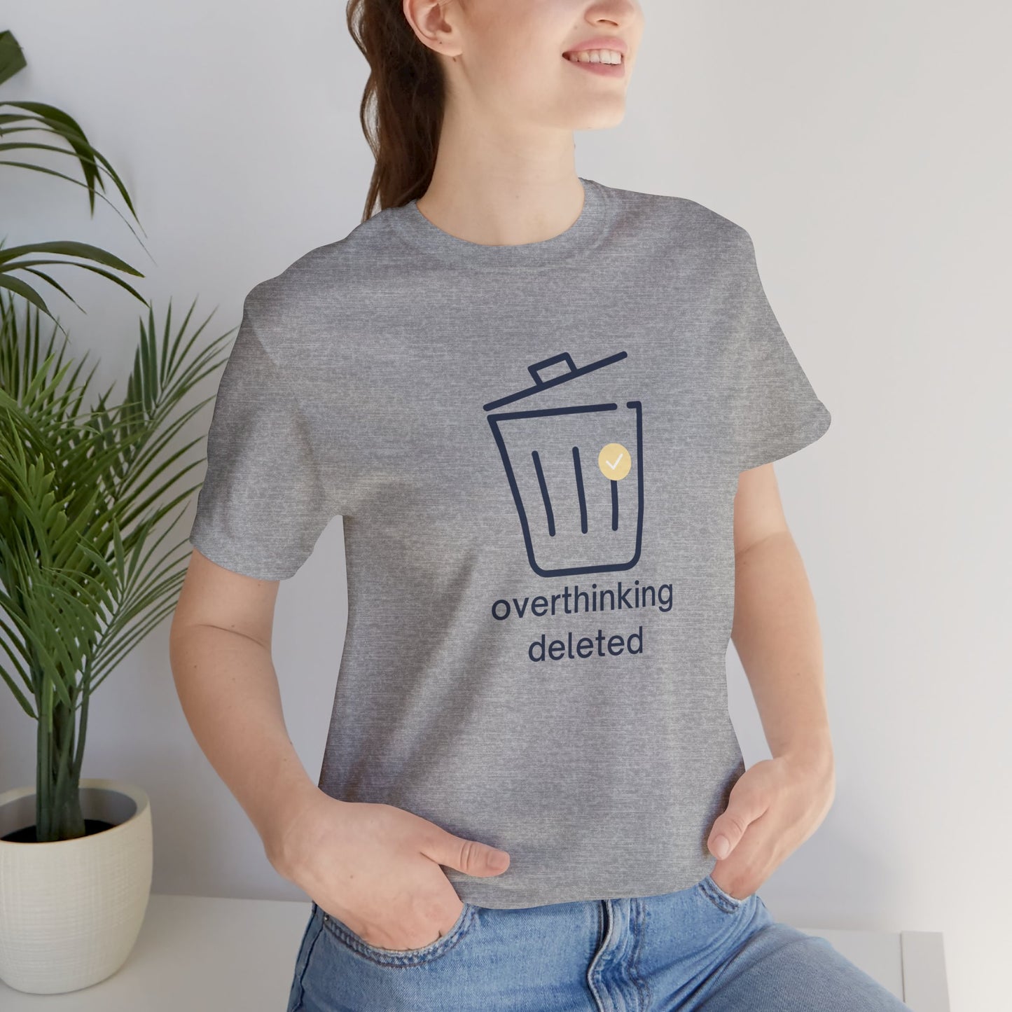 Overthinking Deleted Shirt – Minimalist Mental Health Humor Tee