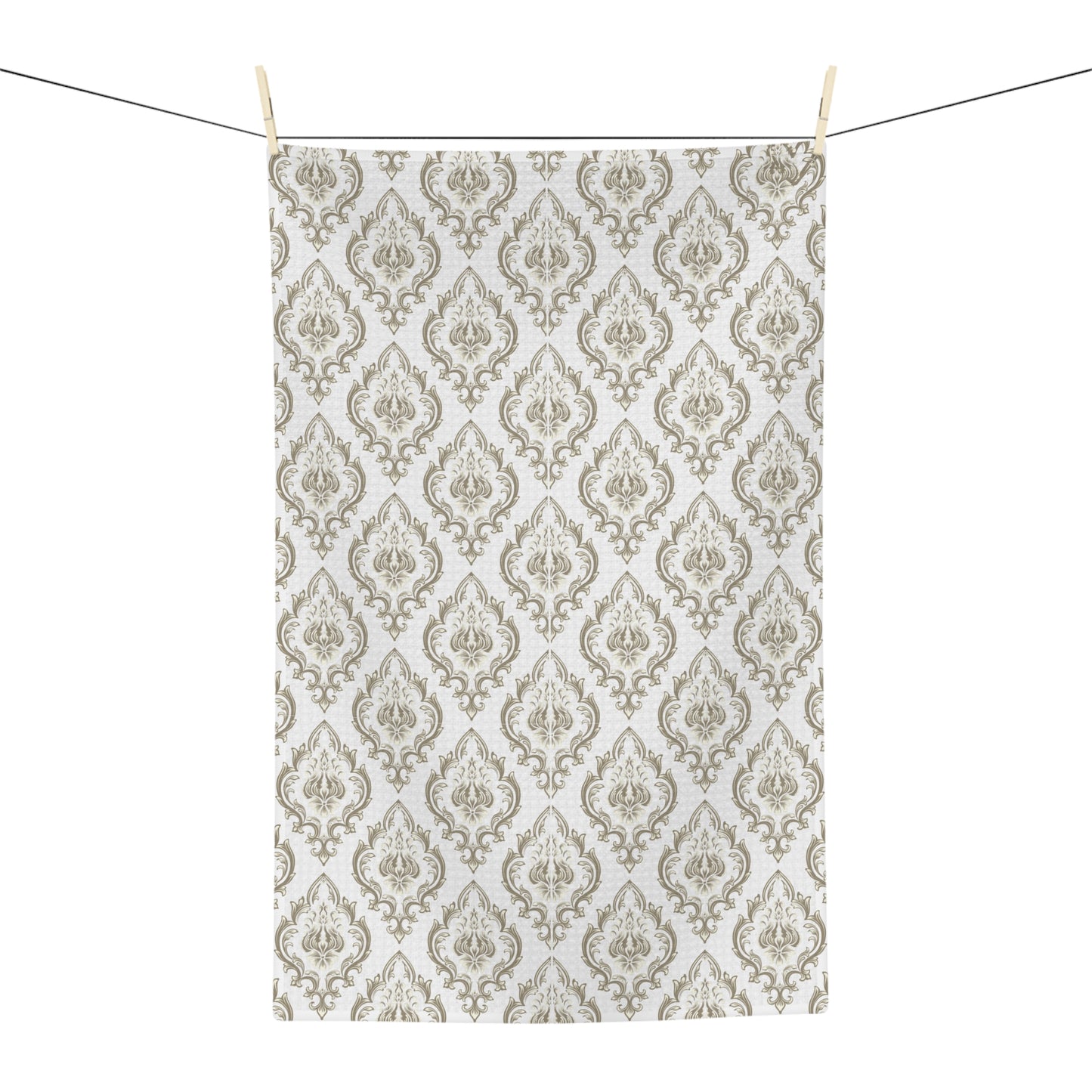 Damask Vintage Pattern Microfiber Tea Towel