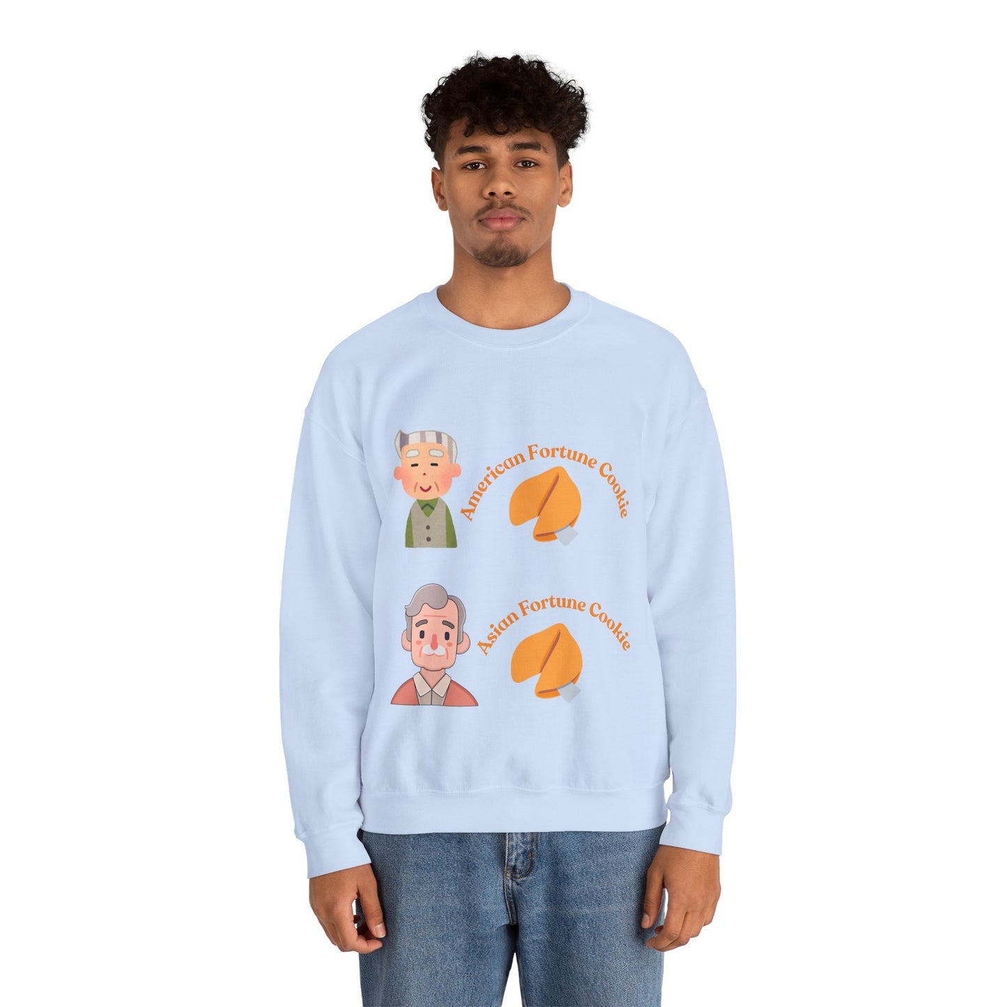 American vs Asian Fortune Cookie Crewneck – Funny Cozy Sweatshirt