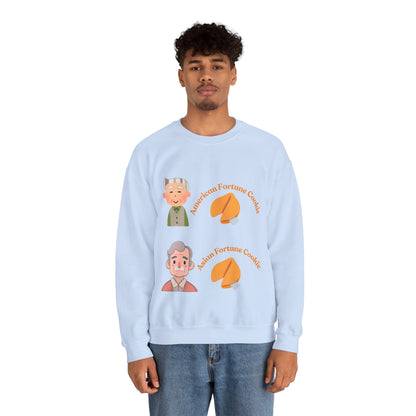 American vs Asian Fortune Cookie Crewneck – Funny Cozy Sweatshirt