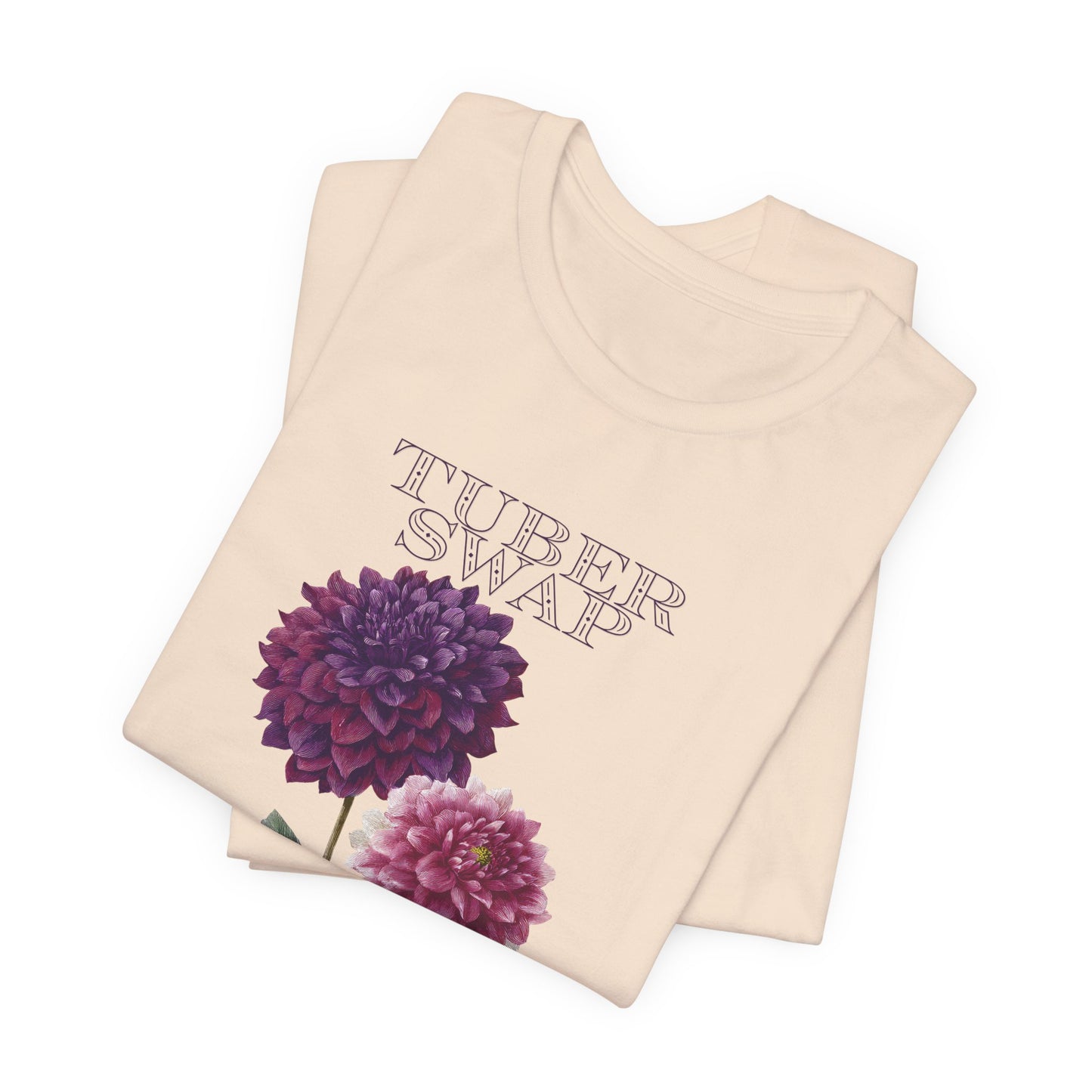 Floral Dahlia Tuber Swap — Vintage Botanical Graphic T-Shirt