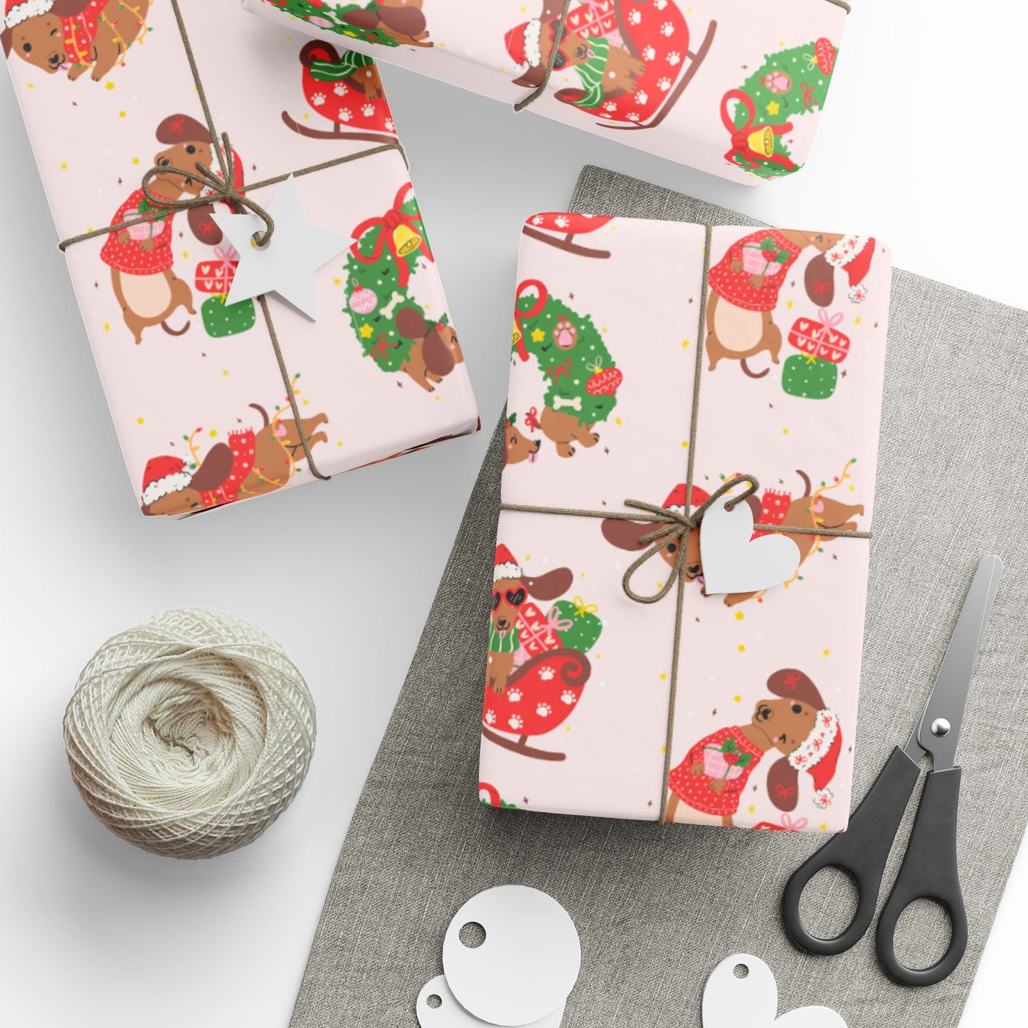 Christmas Sleigh Dogs Wrapping Paper