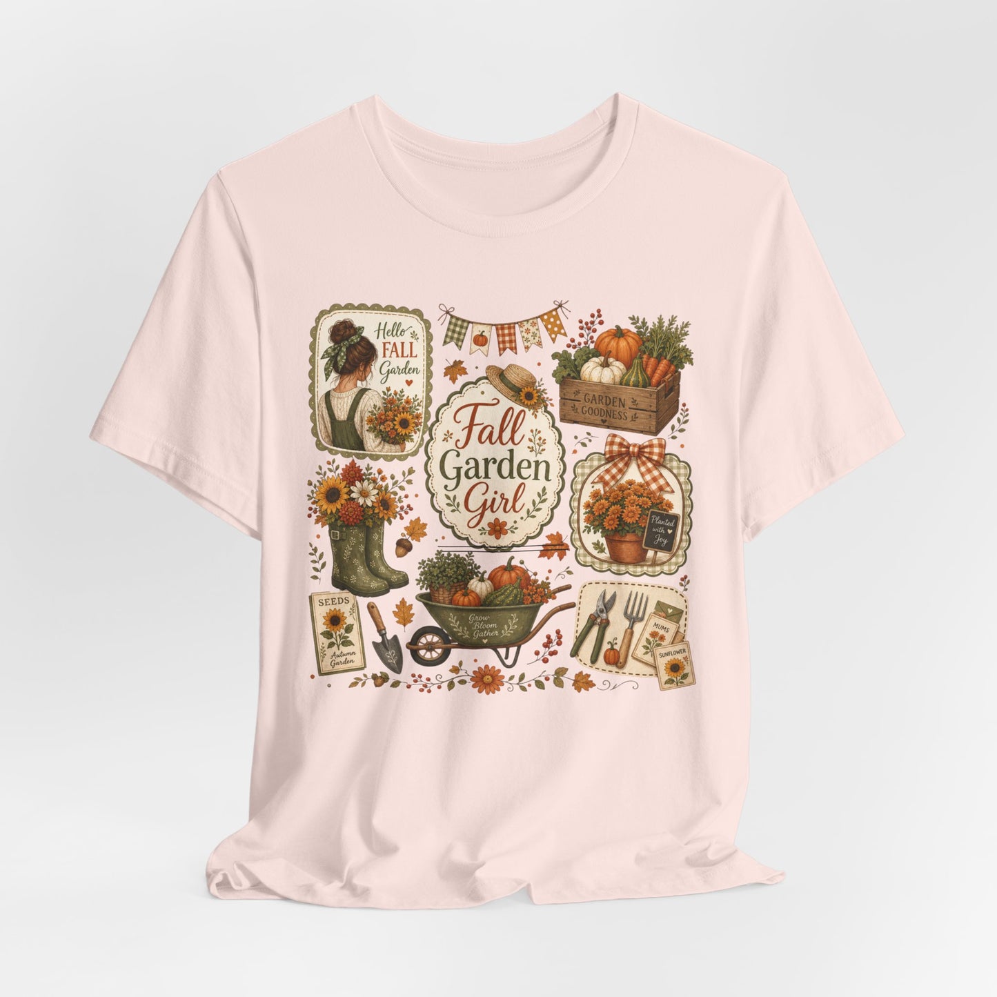 Fall Garden Girl with Leaves Tee