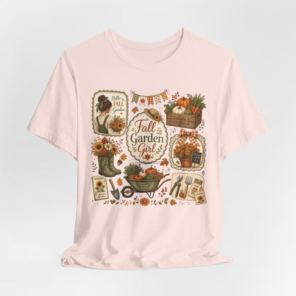 Fall Garden Girl with Leaves Tee